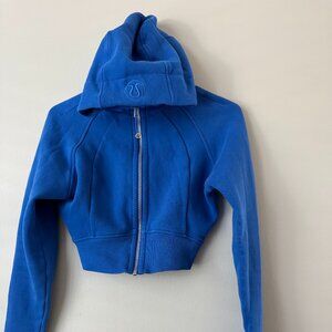 Lululemon Long Sleeve Cropped Scuba Hoodie with Zip-Up